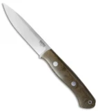 Bark River Knives Aurora LT Bushcraft Knife Green Canvas Micarta (4.5" Satin)