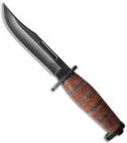 Buck 119 Brahma Tactical Knife Leather/Micarta (6" Black) 0119BRS1