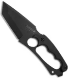 SLYSTEEL Shark Tooth Tactical I Fixed Blade Knife (3.5" Black)