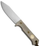 Wallace Edged Tools Knives FS II Fixed Blade Knife Tan G-10 (4.5" Satin)
