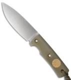 Wallace Edged Tools OS II Fixed Blade Knife Sage Green G-10 (4.5" Satin)