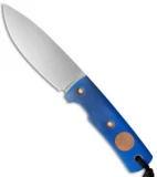 Wallace Edged Tools OS II Fixed Blade Knife Blue G-10 (4.5" Satin)