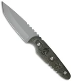 TOPS Knives UTE XL Knife Fixed Blade Tanto (4" Grey) UTE-XL04HP