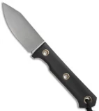 Wallace Edged Tools FS I Fixed Blade Knife Black G-10 (3.25" Satin)