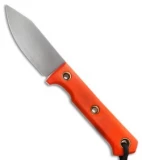 Wallace Edged Tools FS I Fixed Blade Knife Orange G-10 (3.25" Satin)
