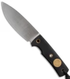 Wallace Edged Tools OS II Fixed Blade Knife Black G-10 (4.5" Satin)