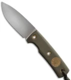 Wallace Edged Tools OS I Fixed Blade Knife Green G-10 (3.5" Satin)