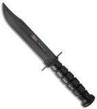 OKC 125th Anniversary 498 Combat Fixed Blade Knife Black (7" Plain) 8184
