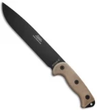 OKC 125th Anniversary RTAK II Fixed Blade Knife Tan Micarta (11" Black) 8644
