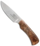 Arno Bernard Knives Nyala Fixed Blade Knife Maple Burl (3.63" Satin)