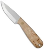 EnZo Knives Necker 70 Fixed Blade Knife Curly Birch (2.5" Satin)
