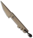 Amsler Knives Large Slik Tanto Fixed Blade Knife Burnt Bronze (2.75" Titanium)