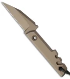 Amsler Knives Large Slik Pikal Fixed Blade Knife Burnt Bronze (2.75" Titanium)
