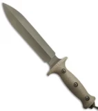 Treeman Knives Combat Dagger D/E Fixed Blade Knife Micarta (8" OD Green)