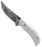 Olamic Cutlery Persian Neck Knife White C-Tek (2.5" Damascus)