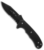 Emerson Police Utility BTS Fixed Blade Knife (3.625" Black Serr)