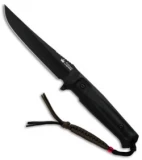 Kizlyar Supreme Knives Croc Tactical Fixed Blade Knife (6" Black)