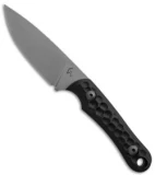 Gavko Custom Knives EDC Neck Knife Crater Carbon Fiber (3.25" Stonewash)