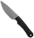 Gavko Custom Knives EDC Neck Knife Crater Carbon Fiber Bark (3.25" Stonewash)
