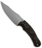 Gavko Custom Knives Bowie Fixed Blade Knife Micarta (4.25" Stonewash)