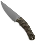 Gavko Custom Knives Raptor Fixed Blade Knife Micarta (4.25" Stonewash)