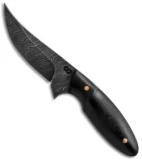 Olamic Cutlery Persian Neck Knife Contoured Black G10 (2.5" Damascus)