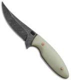 Olamic Cutlery Persian Neck Knife White G-10 (2.5" Damascus)