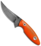 Olamic Cutlery Persian Neck Knife Orange G-10 (2.5" Damascus)