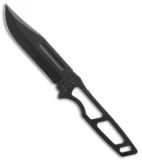 Ka-Bar Clip Point Fixed Blade Neck Knife (3.875" Black ) 1117