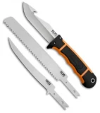 SOG Exchange Gut Hook Fixed Blade Knife (4.30" Satin Plain) HT201N