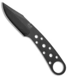 BlackJack Knives Model 155 Black Neck Knife Fixed Blade (3" Black)