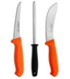 Morakniv Hunting Set 3000 Orange Fixed Blade Knives & Sharpener