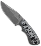Bill Coye Ridgeback Custom Fixed Blade Knife Winter Camo G10 (3.25" Acid Wash)