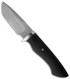 O'Hare Knives Tanto Fixed Blade Black G-10 Knife (3.875" Stonewash)