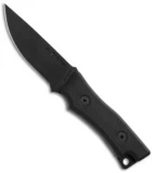 DUSTAR Knives Lahav Fixed Blade Knife (3.5" Black Plain)