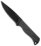 DUSTAR Knives Magen Black T Fixed Blade Knife (4.75" Plain)