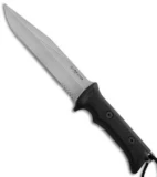 DUSTAR Knives Dimona Knife Fixed Blade (6.5" Gray Serr)