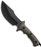 Treeman Knives The Beast Fixed Blade Knife Micarta (5.875" Black Plain)