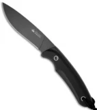 Kizlyar Supreme Knives Savage AUS-8 Fixed Blade Knife (5" Black Plain)
