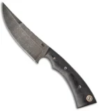Olamic Cutlery Nero Fixed Blade Knife (4.625" Damascus) 1534