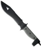 Scorpion Knives Mel Parry Signature Fixed Blade Survival Knife (8.75" Black)