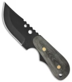 Shadow Tech Knives Backup Bowie Knife Fixed Blade Micarta (3" Black Plain)