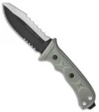 Tops Knives Border Heat Fixed Blade Knife (4.25" Black Plain) BDH-05
