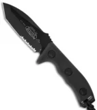 Microtech Currahee Tanto Knife Fixed Blade (4.5" Black Serr) 103-2
