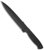 Entrek Commando MKII Knife D/E Fixed Blade (7" Black Plain)