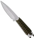 Strider WP Drop Point Knife Fixed Blade w/ Olive Wrap (4" Stonewash)