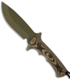 Treeman Knives Combat Hunter Fixed Blade Knife Camo G10 (5.5" OD Green)