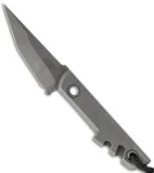 Amsler Knives Mini Slik Titanium Tanto Blade Custom Knife (2" Stonewash)