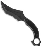 Krudo Knives Mini HAIKU Fixed Blade Knife (4.5" Plain Black)