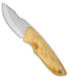 EKA Nordic JoF7 Knife Masur Birch Wood Handle Fixed Blade (2.76" Satin Plain)